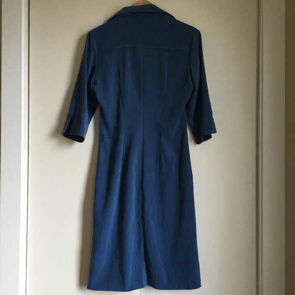 Vintage 90s Garage Soft Faux Suede Long Button Down Dress - Picture 2 of 16